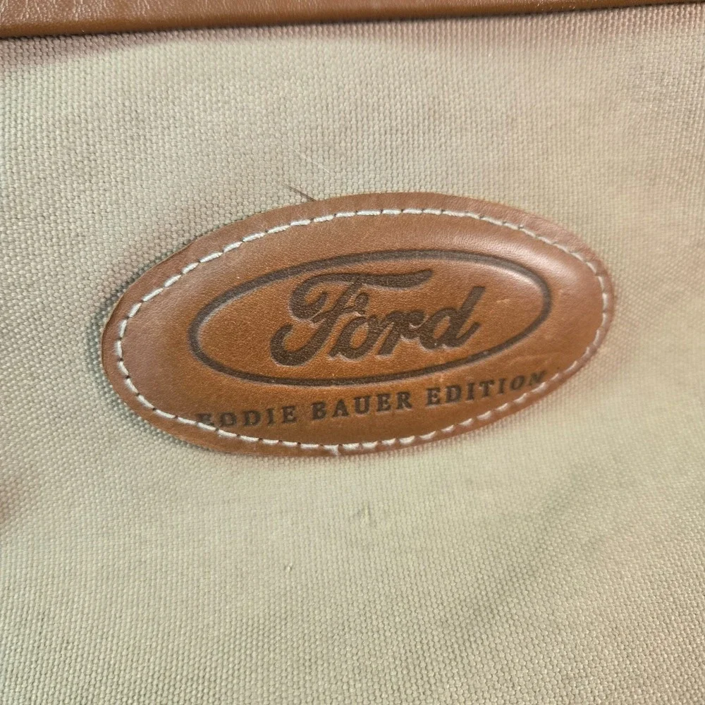 Vintage Ford Eddie Bauer Edition Duffle Bag Canvas Tan Weekender